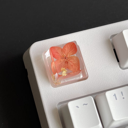 Custom Orange Flower Resin Keycaps