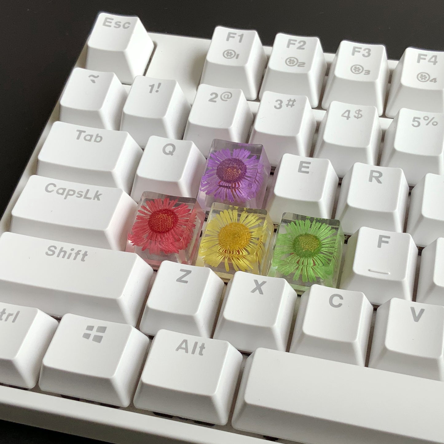 Custom Flower Resin Keycaps