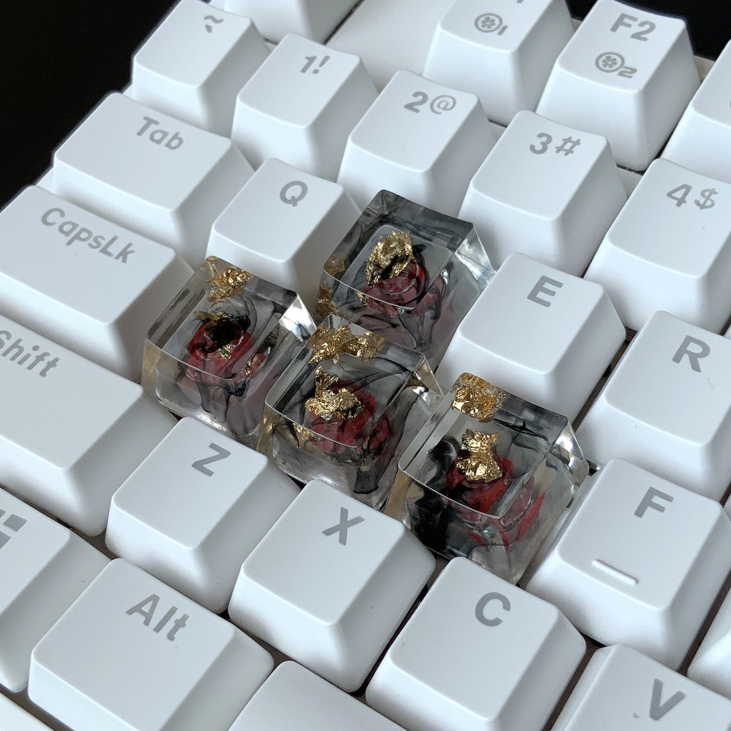 Custom Flower Resin Keycaps