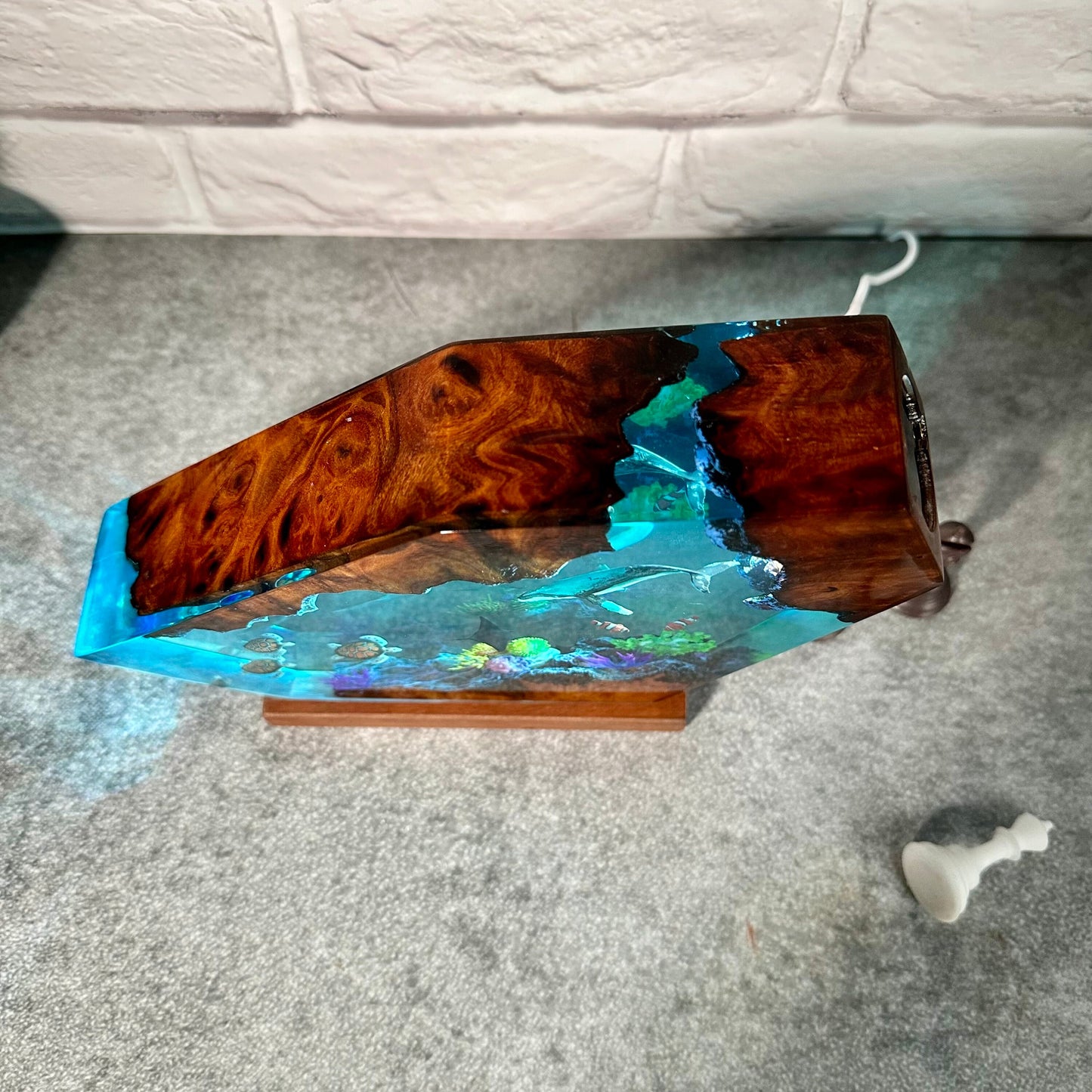 Giant Humpback Whale resin lamp, turtles resin night light, table set up decor, room decor