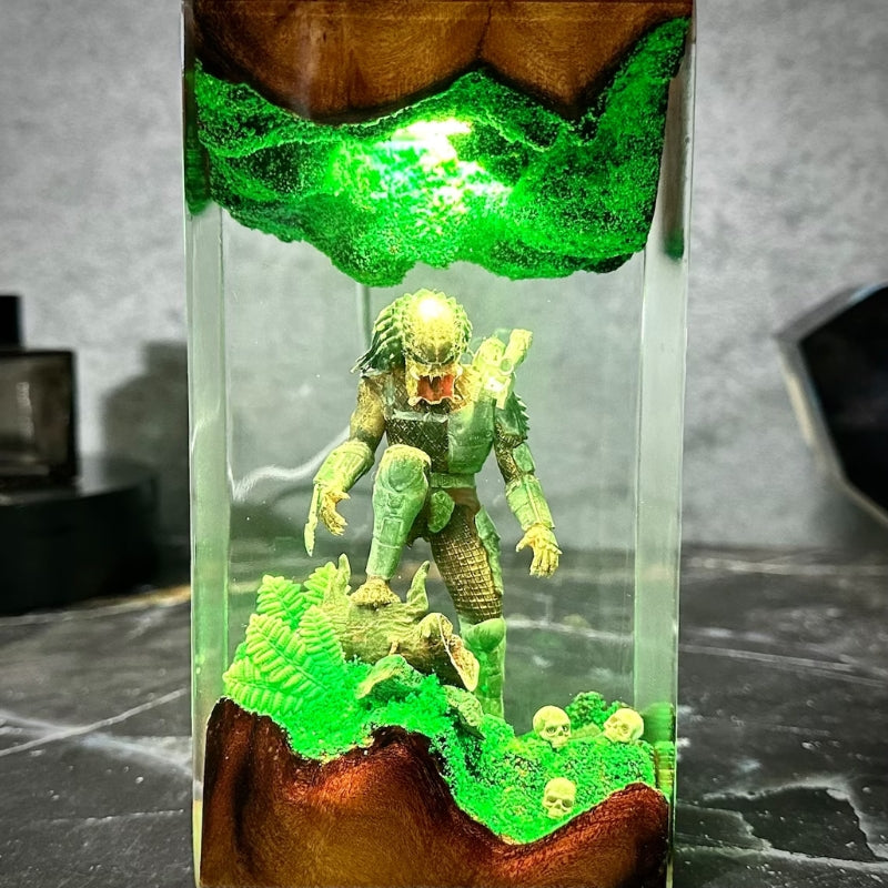 Custom resin wood lamp