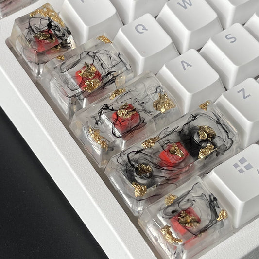 Custom Flower Resin Keycaps