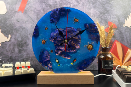 Ocean Resin Art Clock