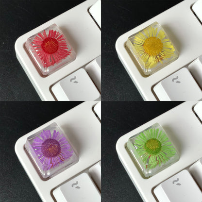 Custom Flower Resin Keycaps