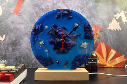 Ocean Resin Art Clock