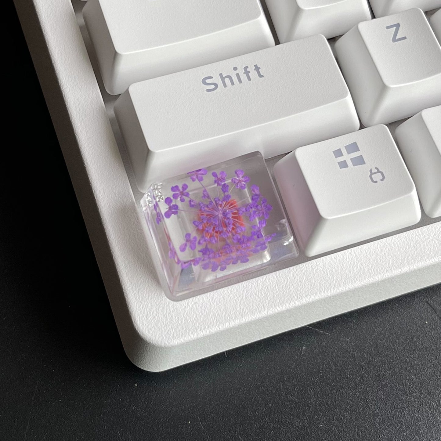 Custom Purple Flower Resin Keycaps