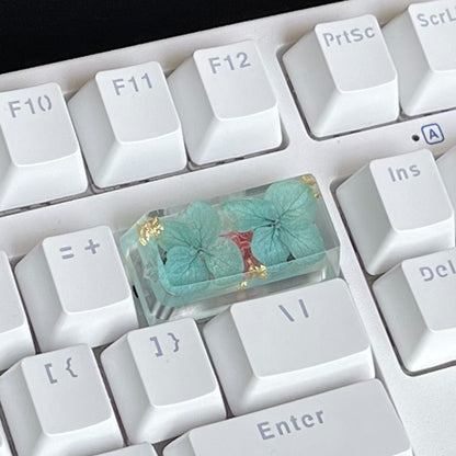 Custom Green Flower Resin Keycaps