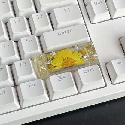 Custom Yellow Flower Resin Keycaps