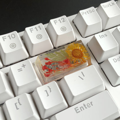 Custom Flower Resin Keycaps