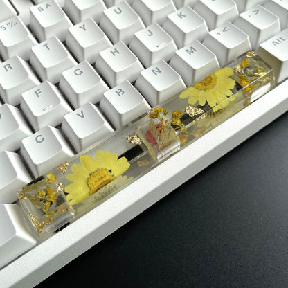 Custom Yellow Flower Resin Keycaps