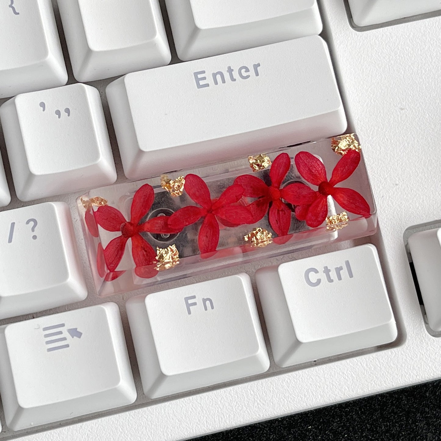 Custom Red Sakura Flower Resin Keycaps