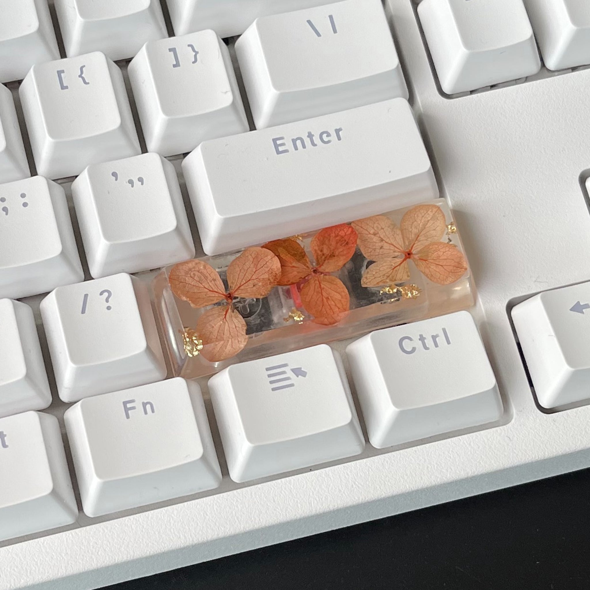 Custom Orange Flower Resin Keycaps