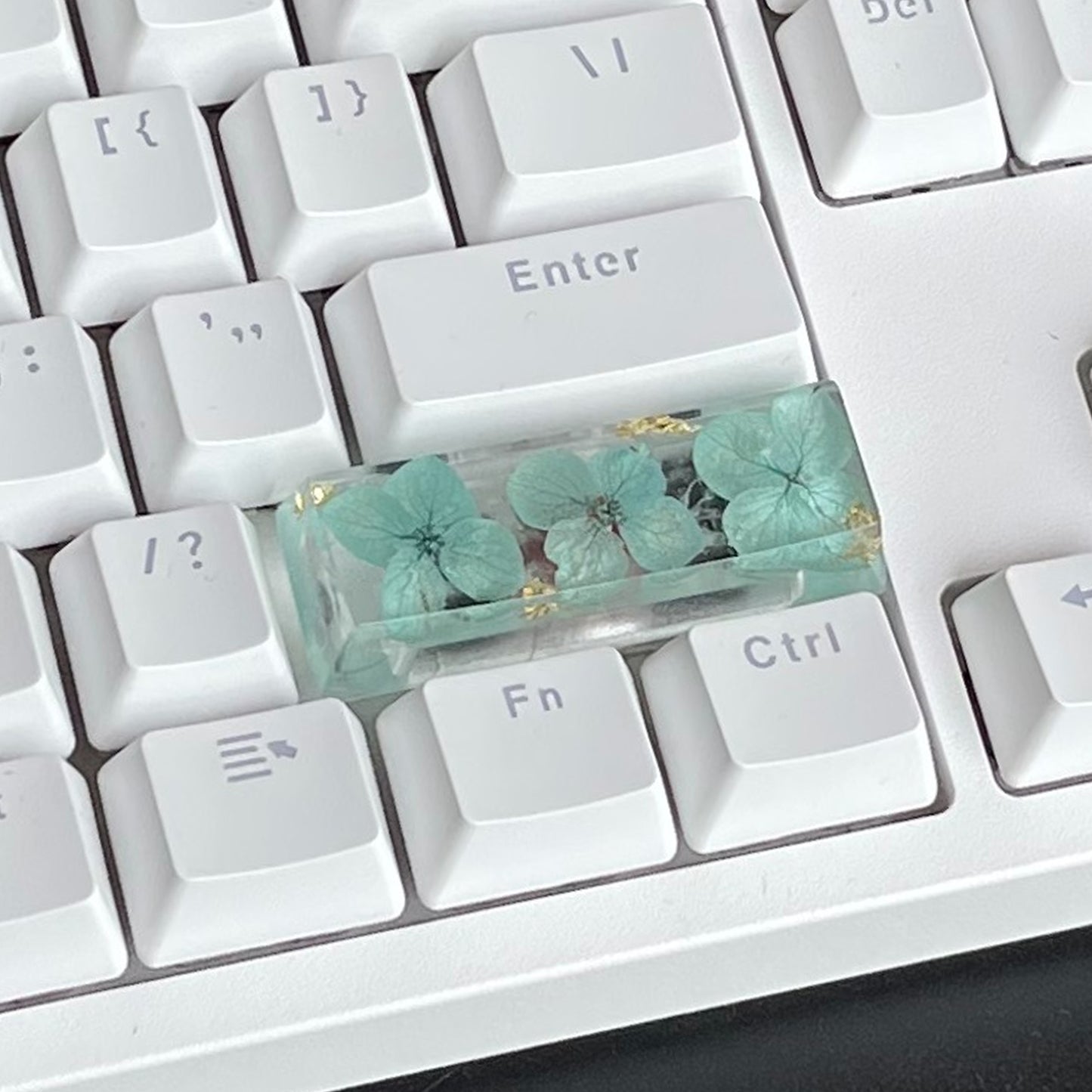 Custom Green Flower Resin Keycaps