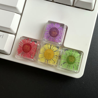 Custom Flower Resin Keycaps