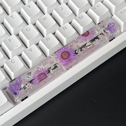 Custom Purple Flower Resin Keycaps