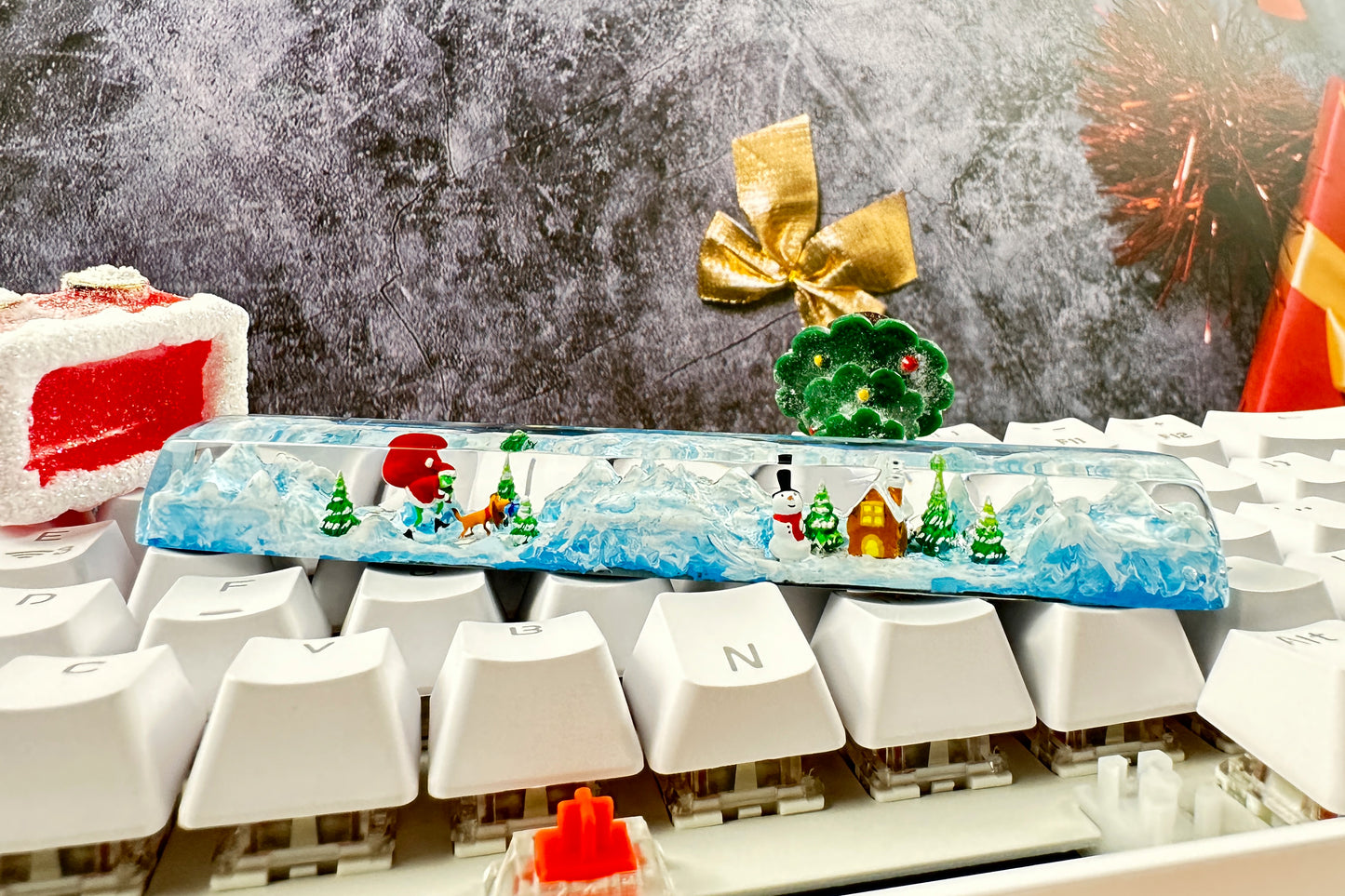 Christmas Resin Spacebar Keycap