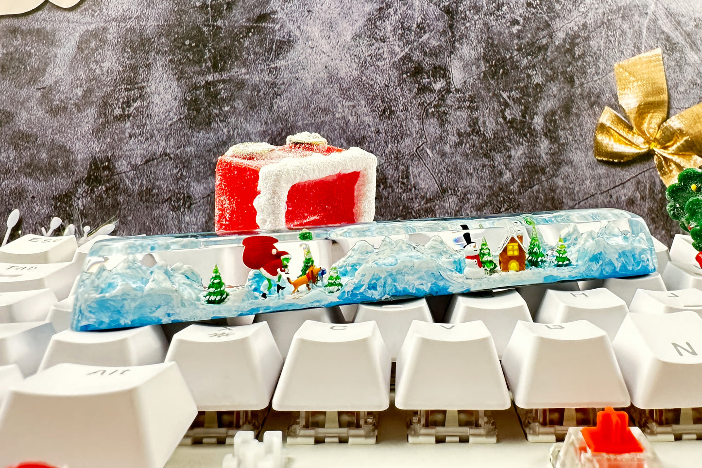 Christmas Resin Spacebar Keycap