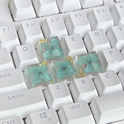 Custom Green Flower Resin Keycaps