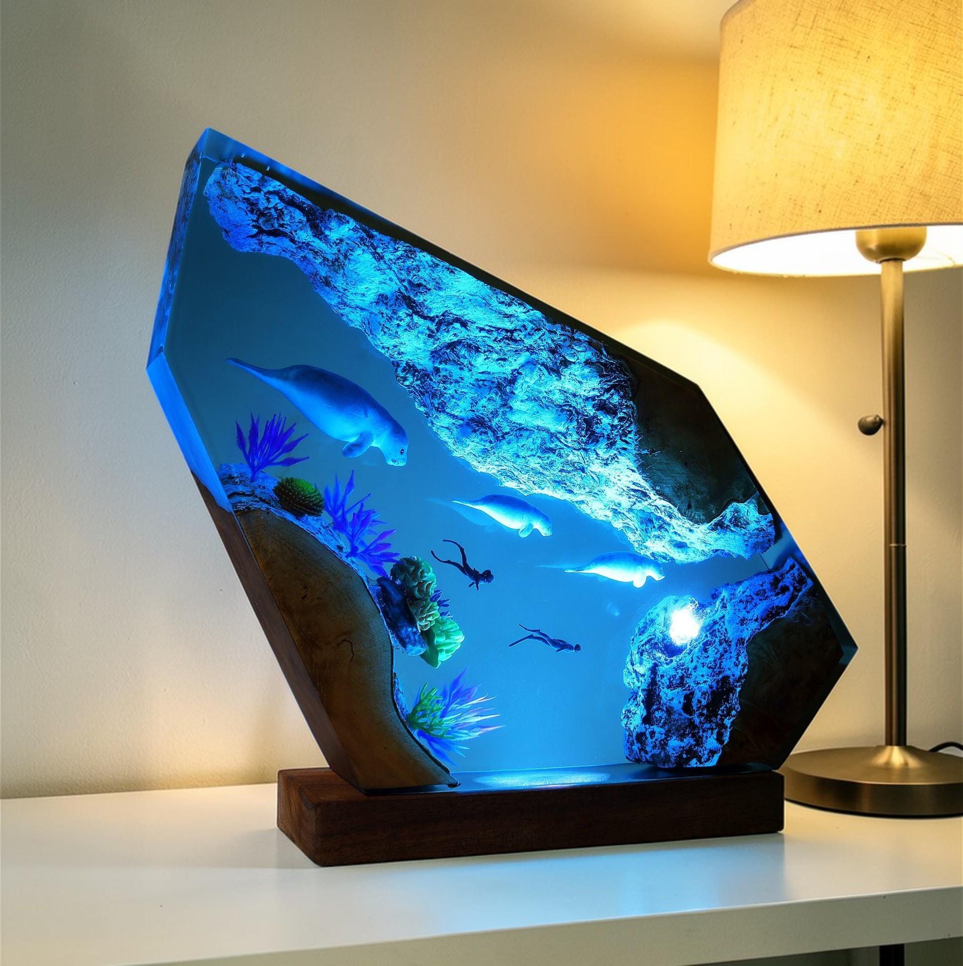 Manatee Cave Diamond Lamp