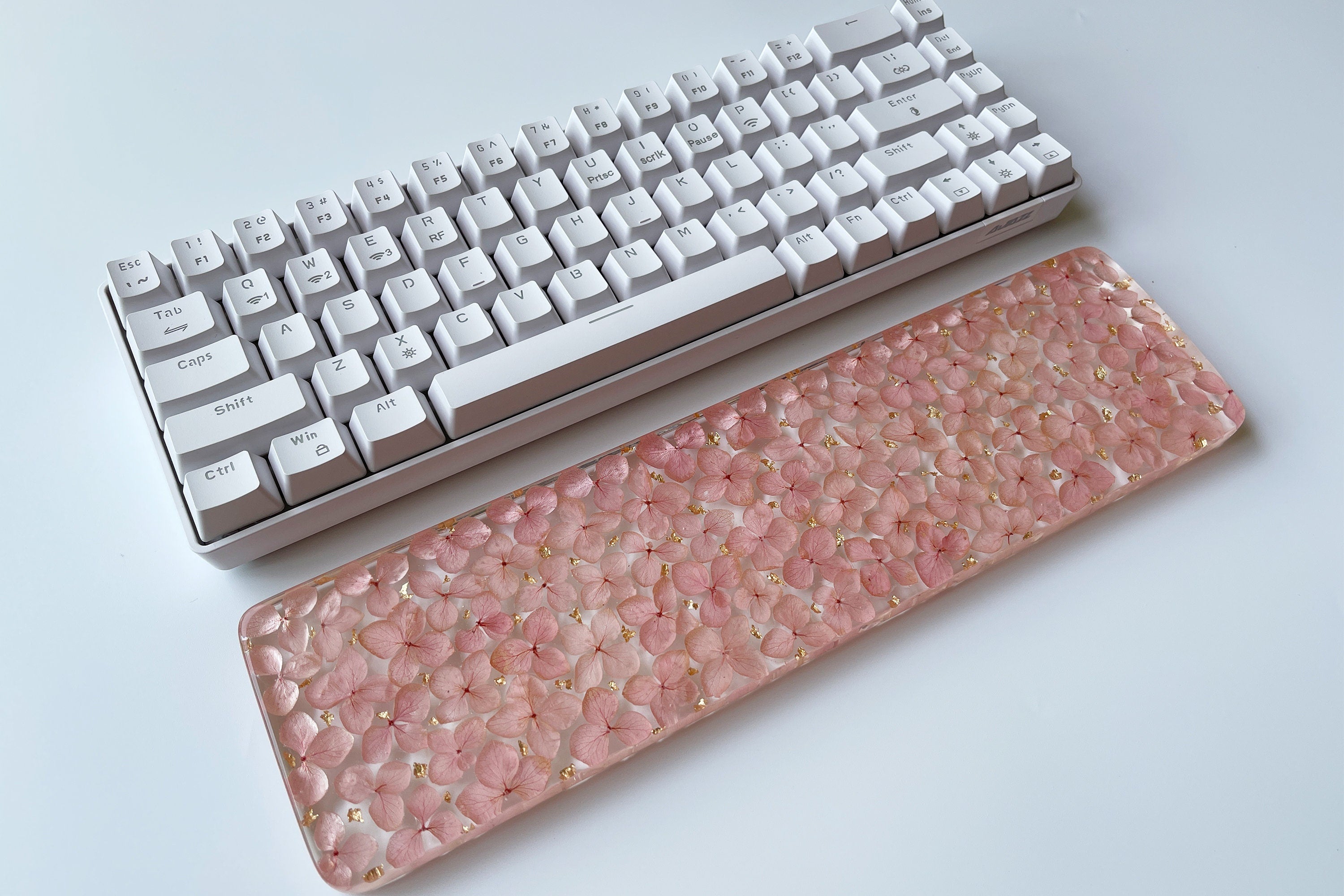Floral Resin Keyboard Wrist Rest