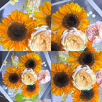 Sunflower & Rose Bouquet Resin Lamp