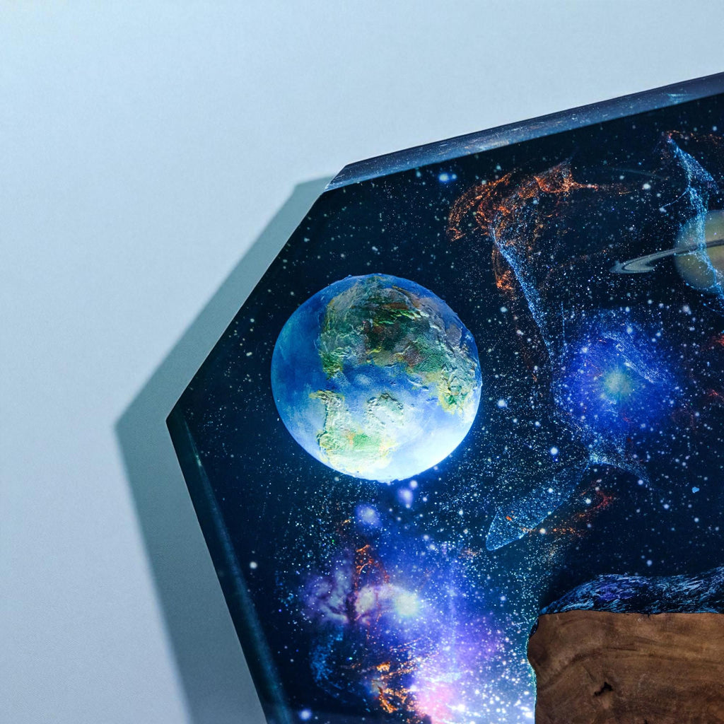 Astronaut on the Cliff Hexagonal Lamp