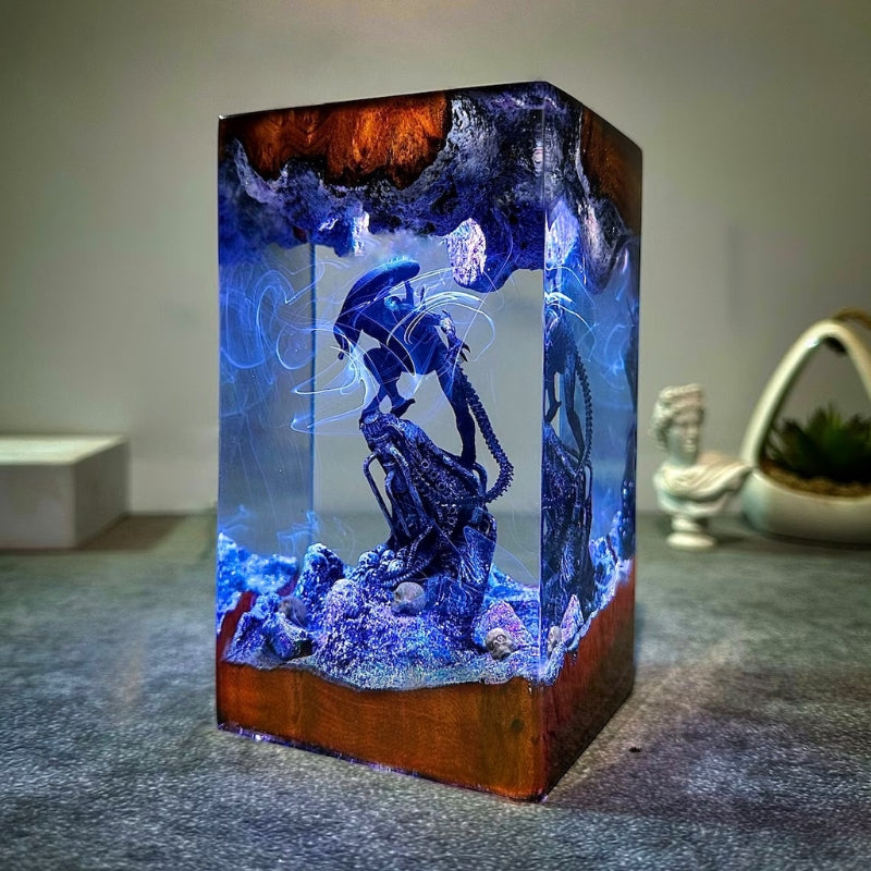 Custom resin lamp