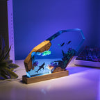 Shark & Diver Reef Diamond Lamp