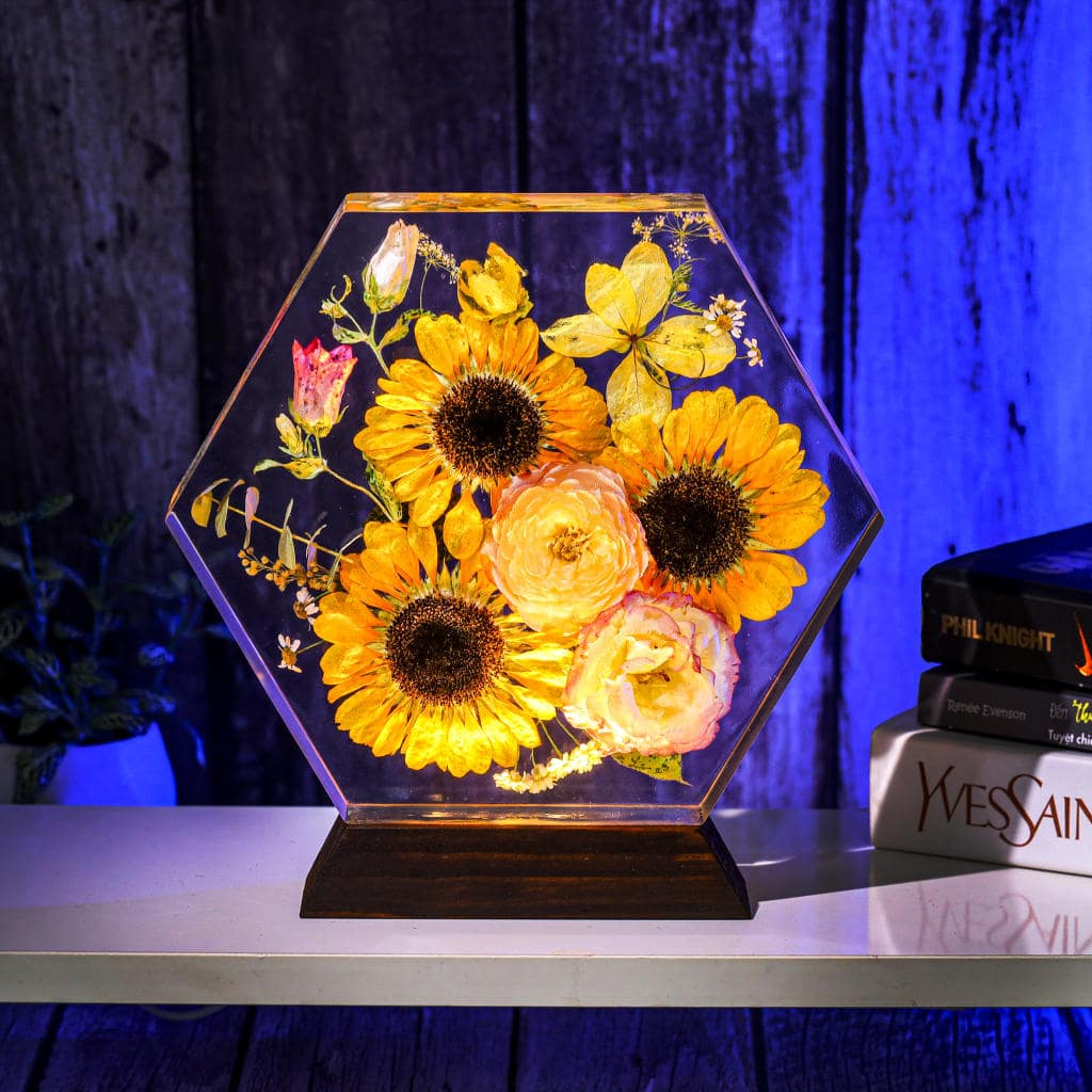 Sunflower Hexagon Night Lamp