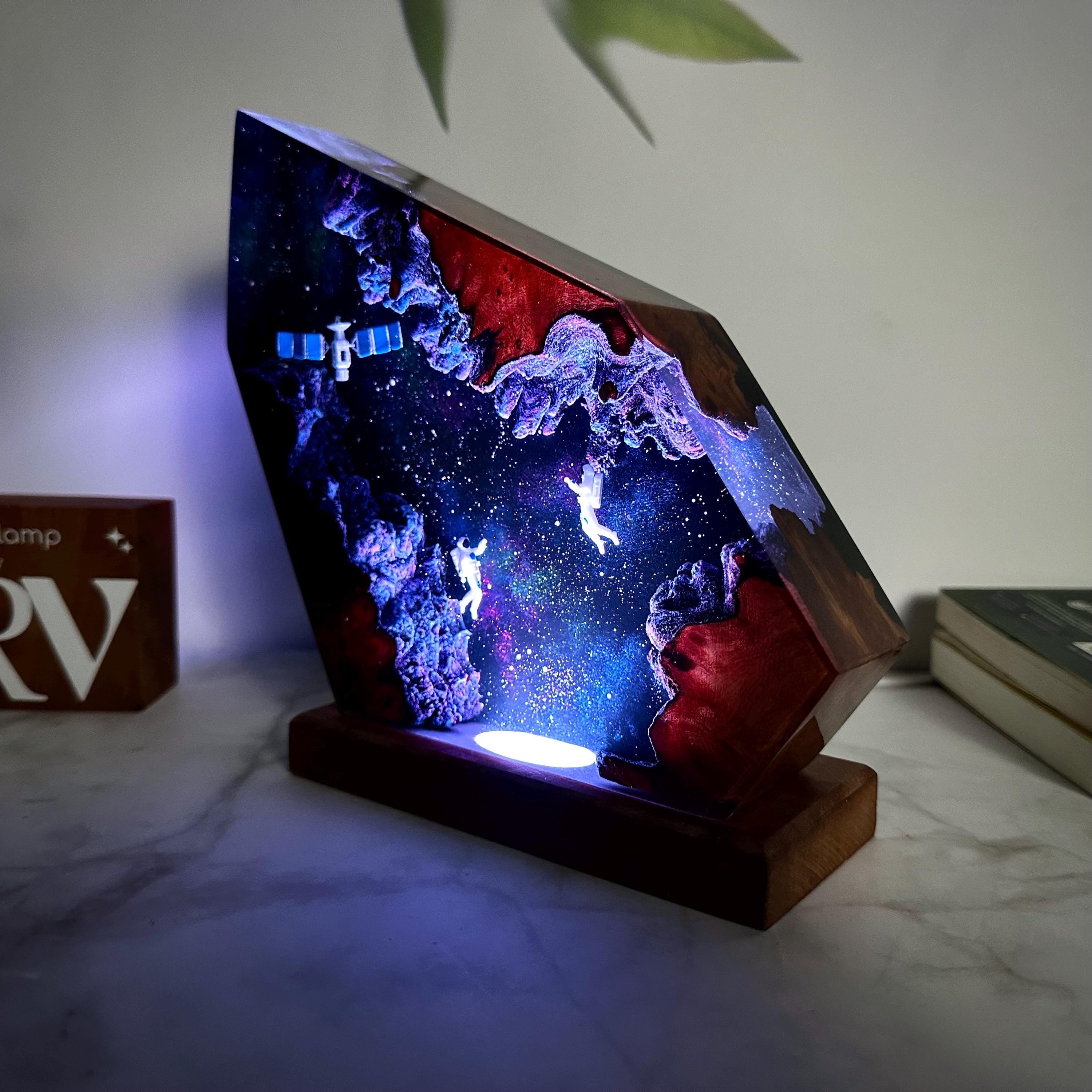 Space Station Spacewalk Resin Lamp