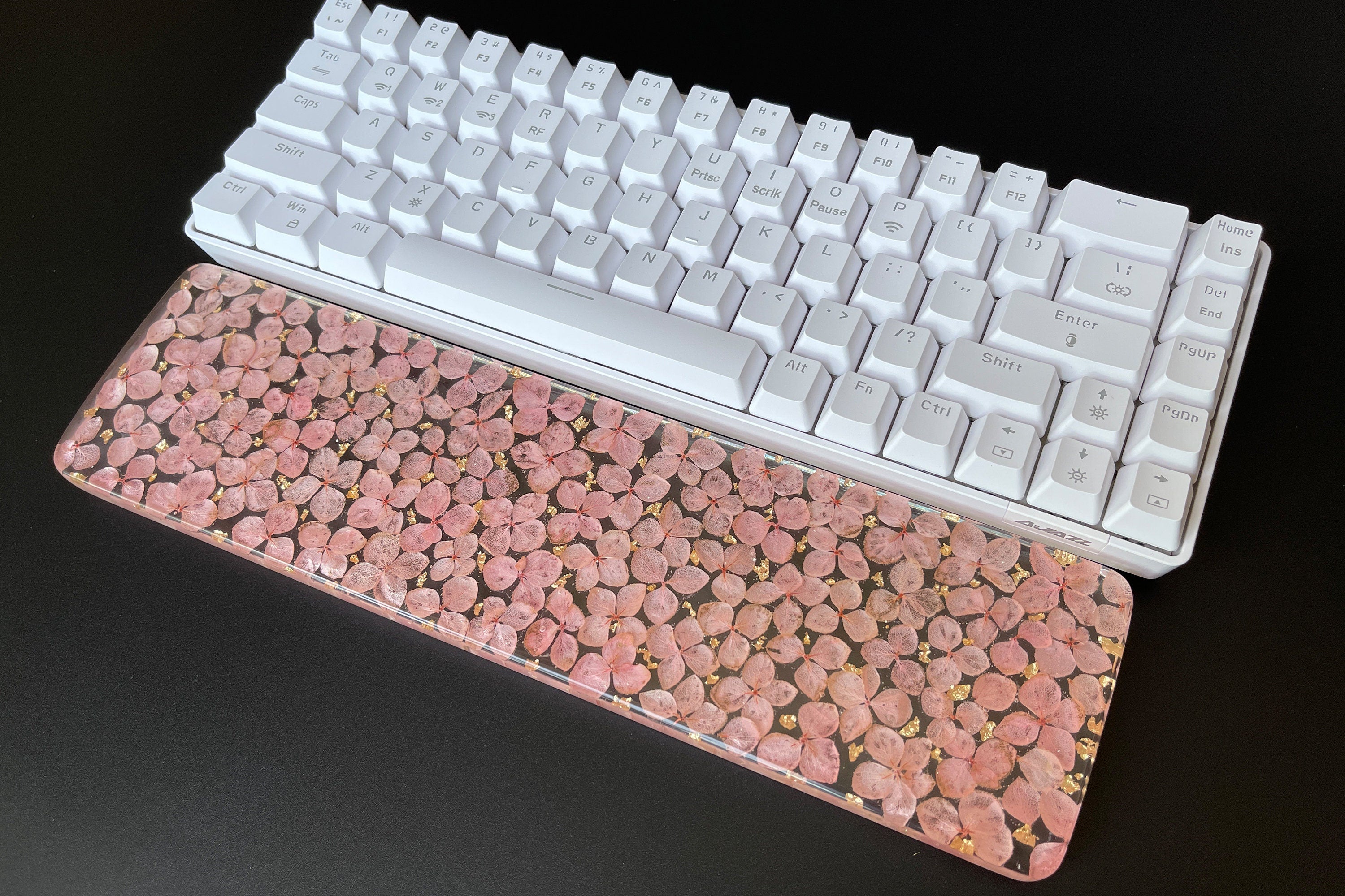 Floral Resin Keyboard Wrist Rest