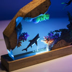 Shark & Diver Reef Diamond Lamp