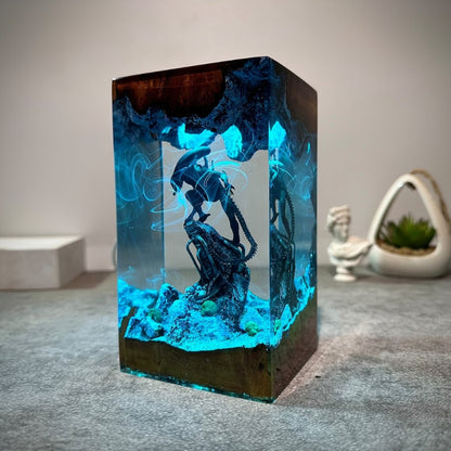 Custom resin lamp