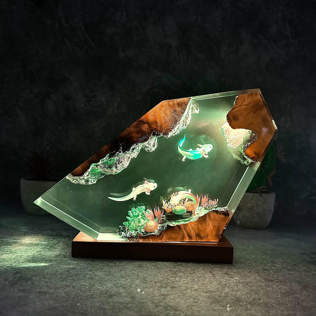 Axolotl World Diamond Lamp