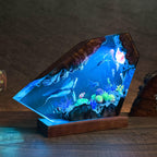 Humpback Whale & Coral Reef Diamond Lamp