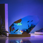 Shark & Diver Reef Diamond Lamp