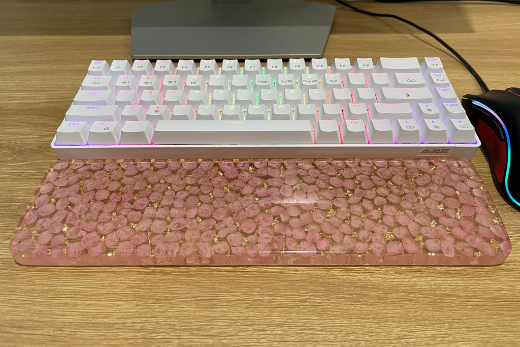 Floral Resin Keyboard Wrist Rest