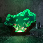 Orca & Manatees Ocean Resin Night Lamp