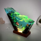Manatees & Scuba Diver Ocean Resin Night Lamp