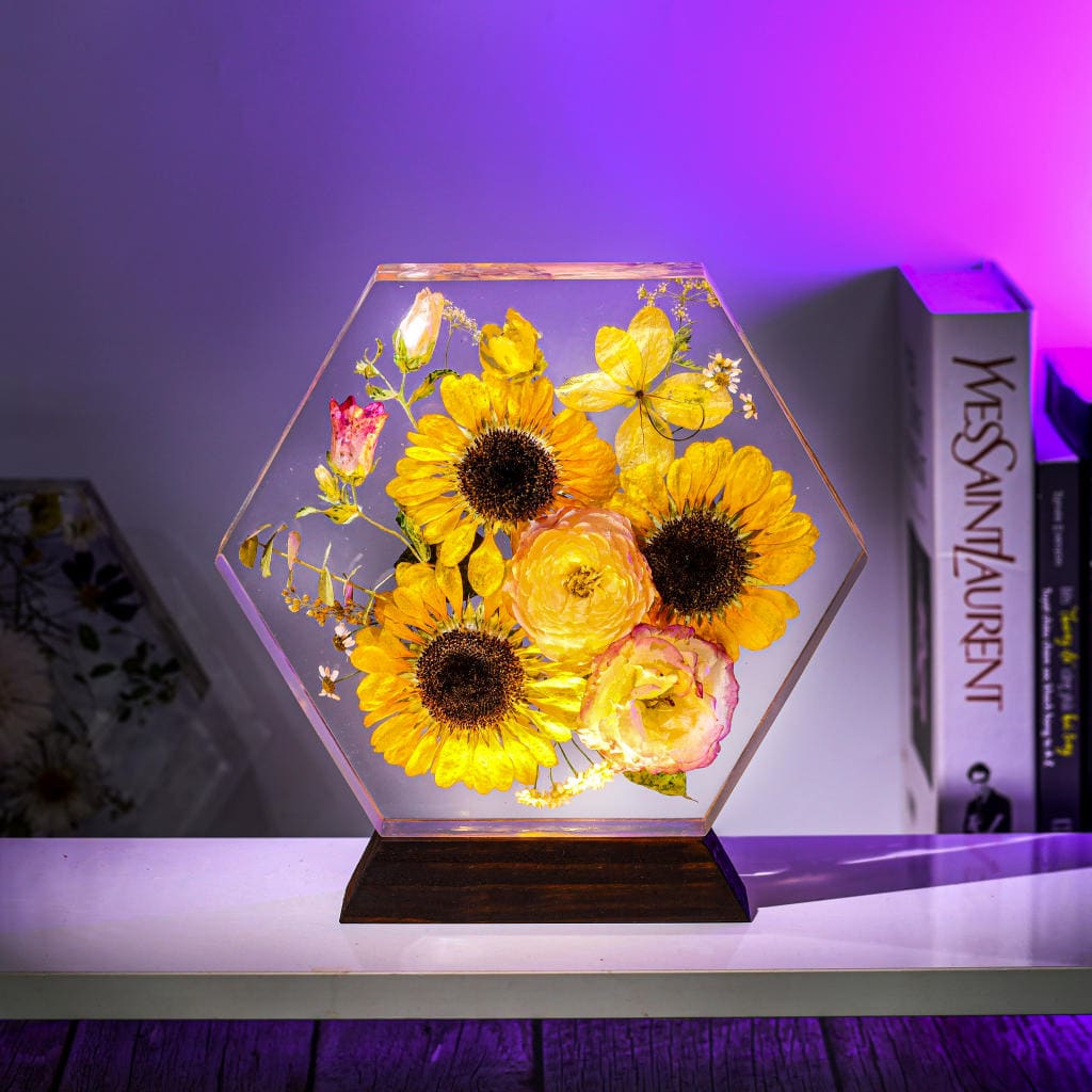 Sunflower Hexagon Night Lamp
