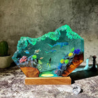 Whale Shark & Turtle Ocean Resin Night Lamp