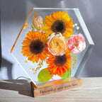 Sunflower & Rose Bouquet Resin Lamp