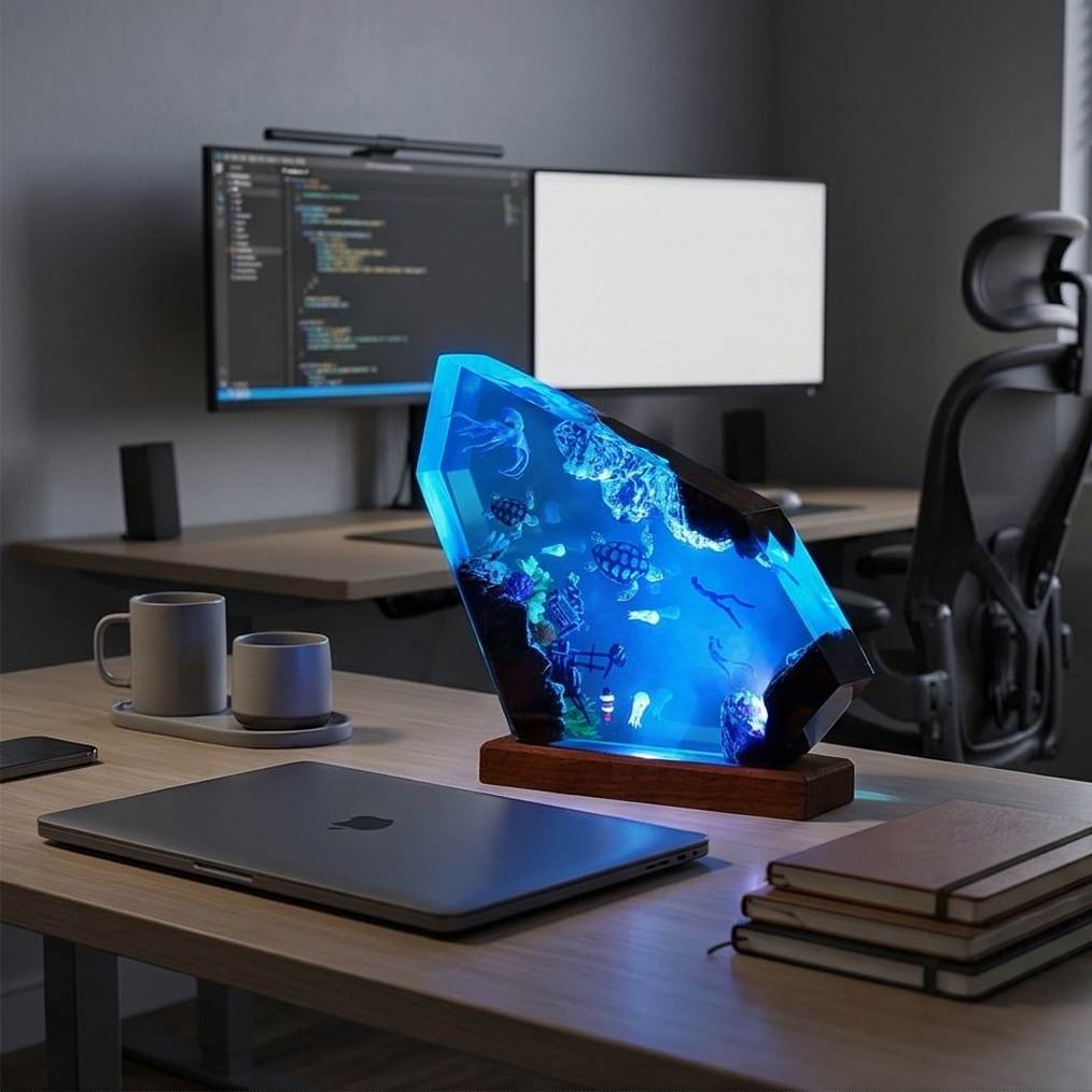 Ocean Diorama Diamond Lamp