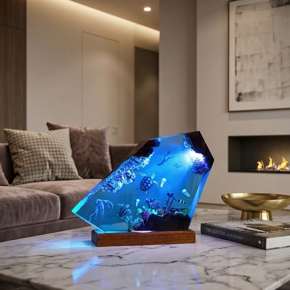Ocean Diorama Diamond Lamp