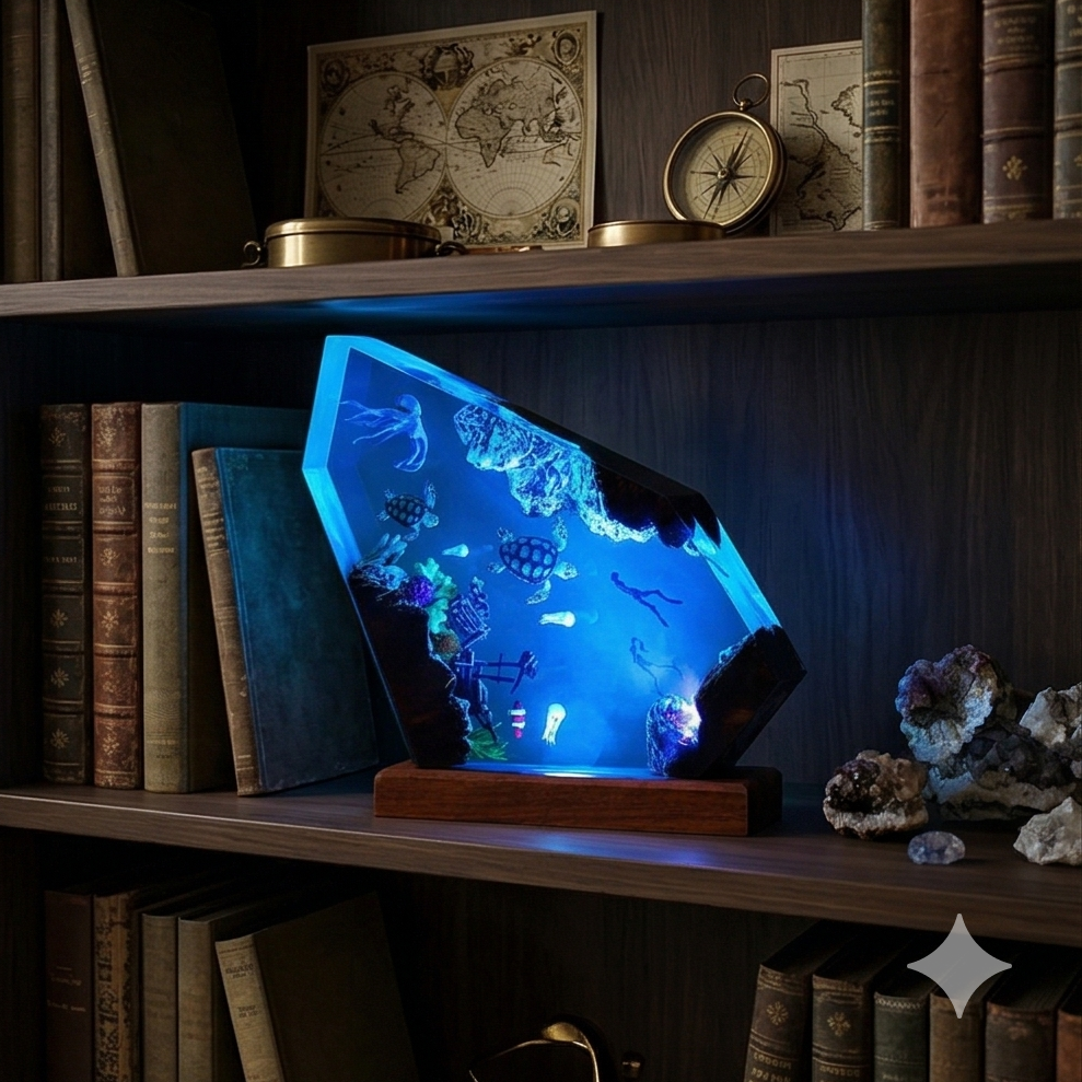 Ocean Diorama Diamond Lamp